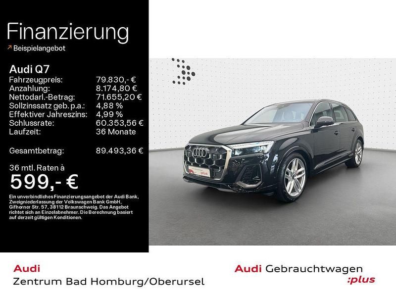 Mythosschwarz metallic Gebraucht 2024 Audi Q7 S-Line SUV | 79.830 € (Fairer Preis) - Bild 1/4