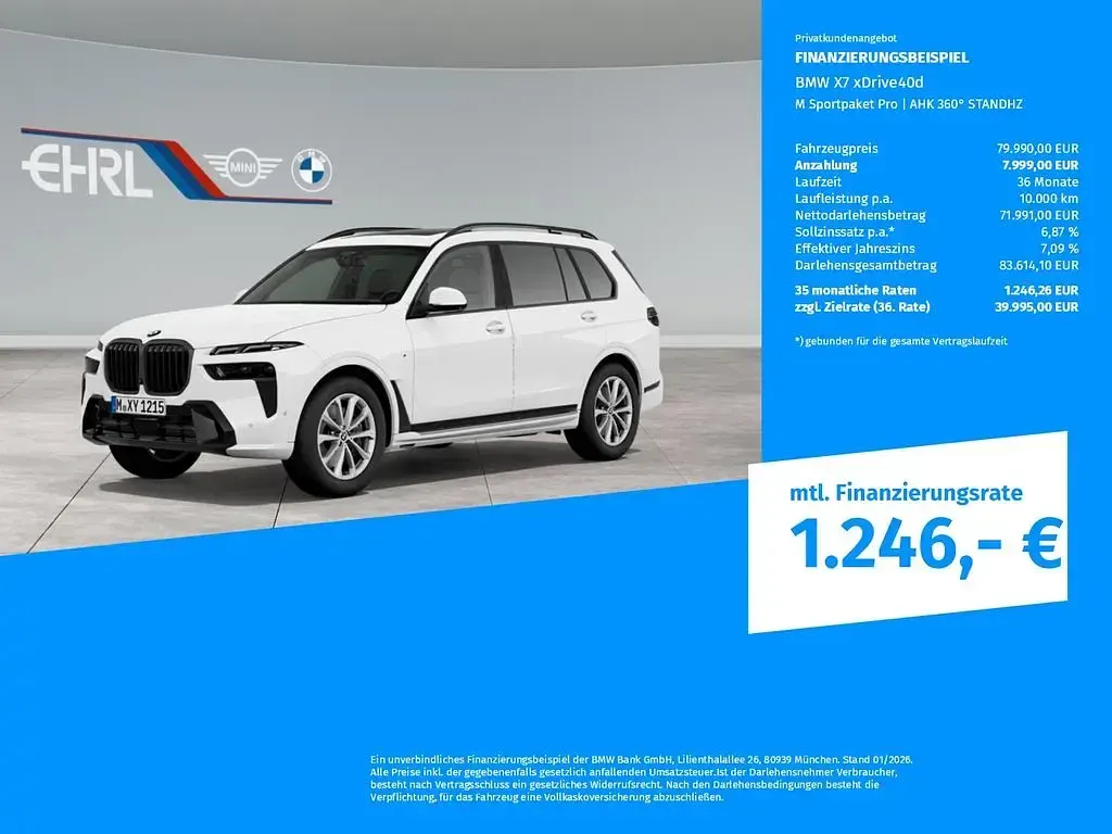 Gebraucht BMW X7 M Sport 352 PS (258 kW) 2024 Schwarz SUV