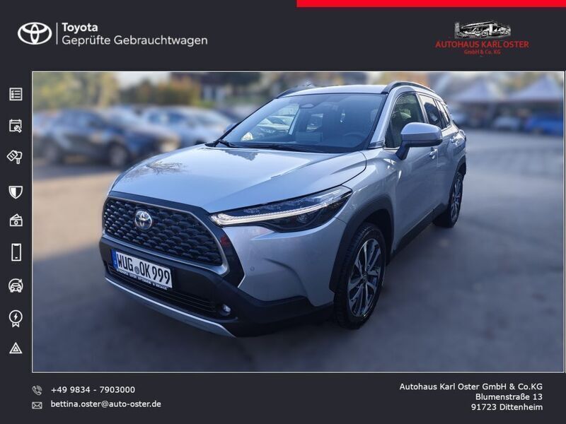 Shimmering silber metallic Gebraucht 2024 Toyota Corolla Cross Team SUV | 33.990 € (Fairer Preis) - Bild 1/4