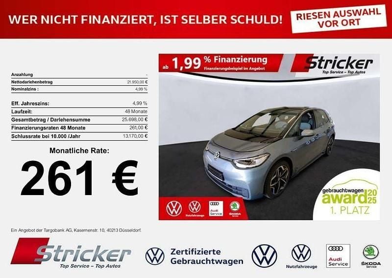 Usata VW ID.3 150 kW (204 CV) 2020 Blu Utilitaria
