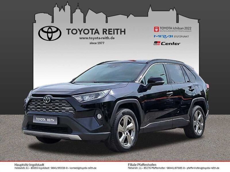 Tiefschwarz mica metallic (metallic) Gebraucht 2019 Toyota RAV4 Club SUV | 23.910 € (Fairer Preis) - Bild 1/4
