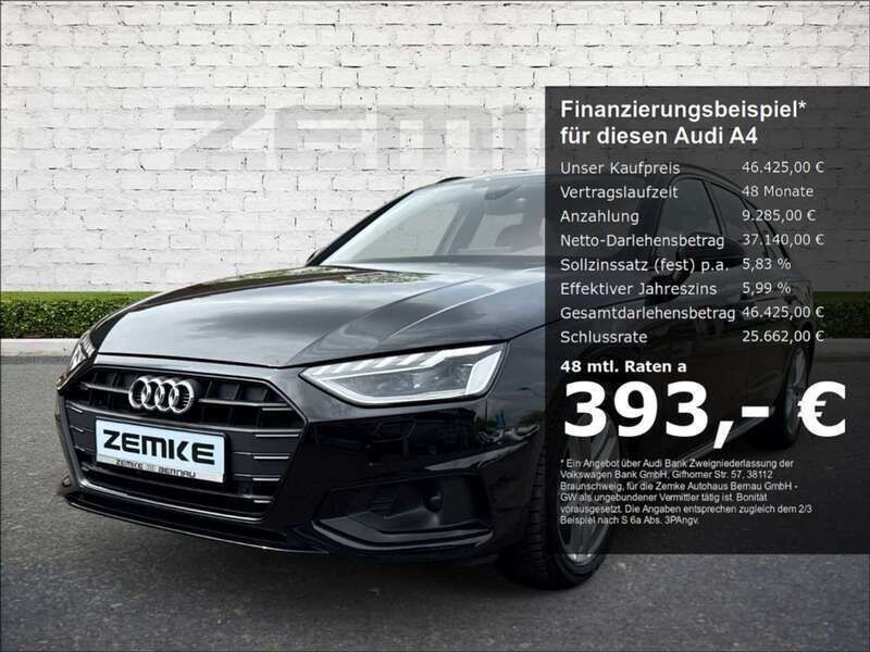 Schwarz Gebraucht 2023 Audi A4 Advanced Kombi | 45.550 € - Bild 1/4
