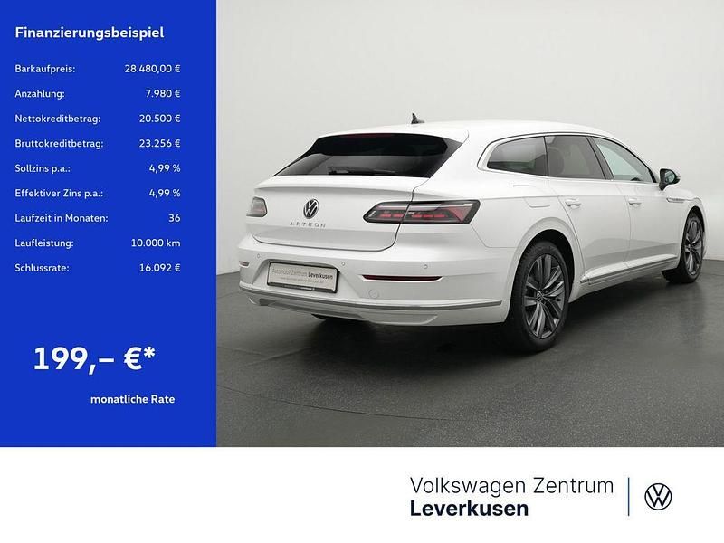 Gebraucht VW Arteon Elegance 150 PS (110 kW) 2023 Weiss / oryxweiss perlmutteffekt (metallic) Kombi