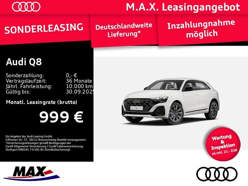 Carraraweiß Neu 2024 Audi Q8 S-Line SUV | 86.980 € - Bild 1/3