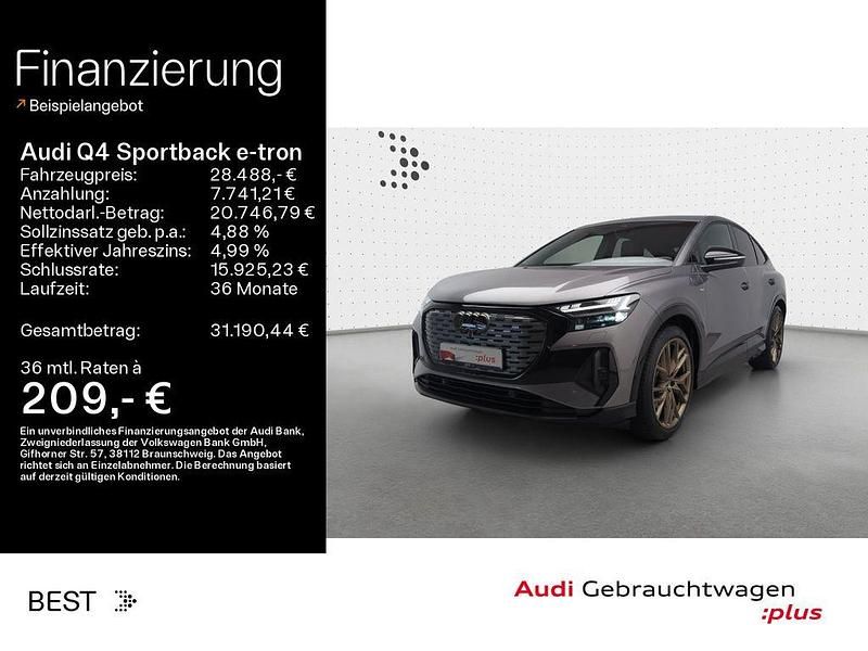 Taifungrau metallic Gebraucht 2021 Audi Q4 Sportback e-tron Edition .1 SUV | 28.488 € (Fairer Preis) - Bild 1/4