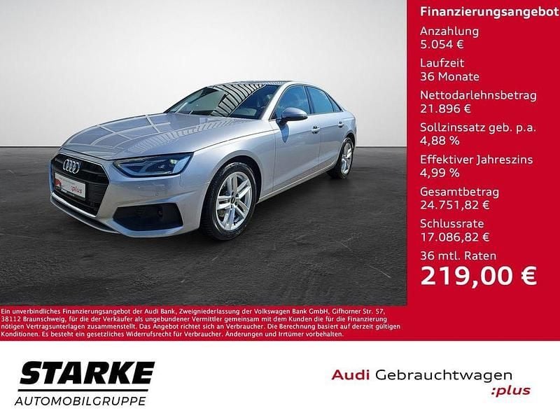 Florettsilber metallic Gebraucht 2022 Audi A4 Ambiente Limousine | 26.950 € (Superpreis) - Bild 1/4