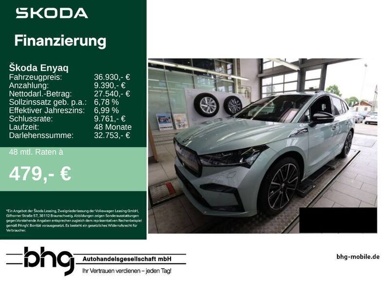 Silber Gebraucht 2022 Skoda Enyaq iV SUV | 36.930 € (Superpreis) - Bild 1/2
