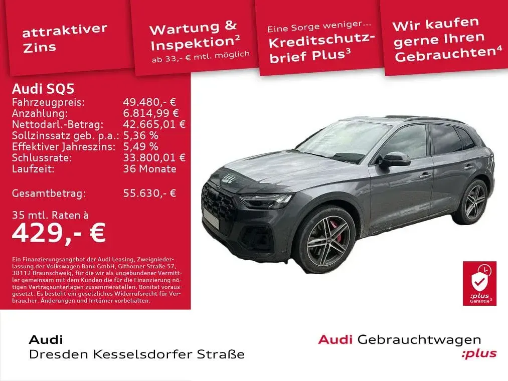 Gebraucht Audi SQ5 Ambiente 341 PS (250 kW) 2023 Daytonagrau perleffekt SUV