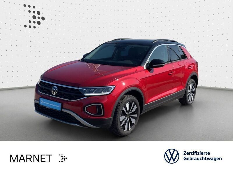 Kings red metallic/schwarz Gebraucht 2024 VW T-Roc Goal SUV | 31.690 € (Fairer Preis) - Bild 1/3