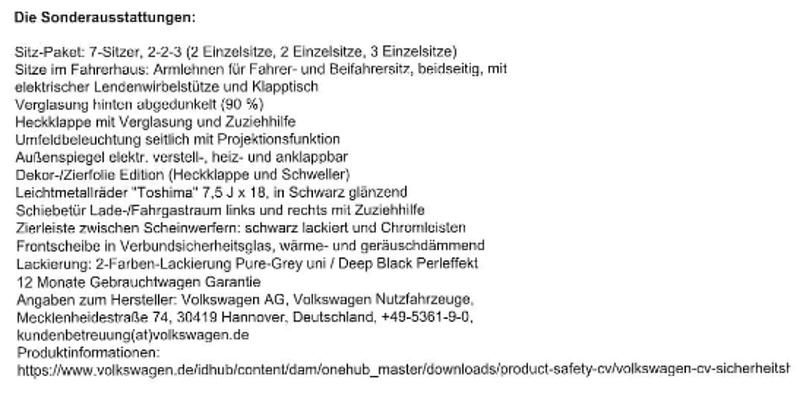 Gebraucht VW Multivan Edition 150 PS (110 kW) 2024 Grau Van