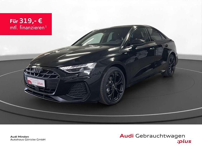 Mythosschwarz metallic Neu 2025 Audi A3 S-Line Limousine | 40.980 € (Fairer Preis) - Bild 1/1