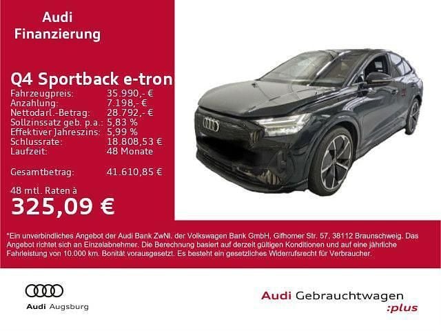 Mythosschwarz metallic Gebraucht 2022 Audi Q4 Sportback e-tron S-Line SUV | 35.990 € (Fairer Preis) - Bild 1/4