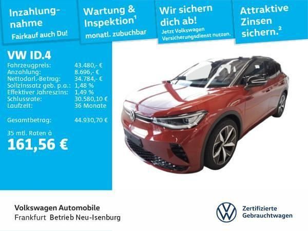 Rot (kings red metallic/schwarz) Gebraucht 2025 VW ID.4 GTX SUV | 43.481 € (Fairer Preis) - Bild 1/4