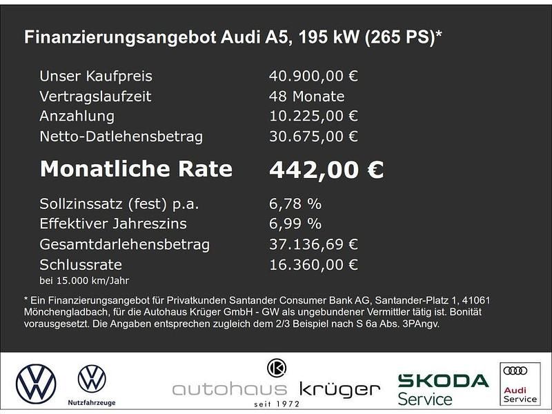 Gebraucht Audi A5 Cabriolet S-Line 265 PS (194 kW) 2022 Schwarz Cabrio