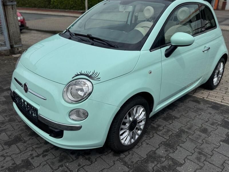 Grün Gebraucht 2014 Fiat 500 Lounge Cabrio | 7.200 € - Bild 1/4