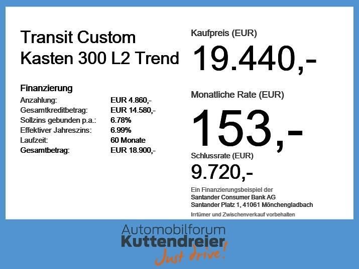 Occasion Ford Transit Custom Trend 131 ch (96 kW) 2021 Blanc Berline