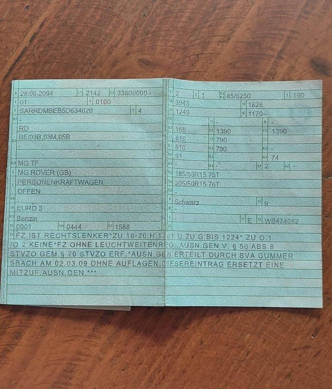 Second-hand MG TF 116 CP (85 kW) 2004 Negru Cabrio