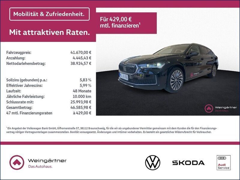 Schwarz Gebraucht 2024 Skoda Superb LAURIN & KLEMENT Kombi | 41.670 € (Teuer) - Bild 1/4