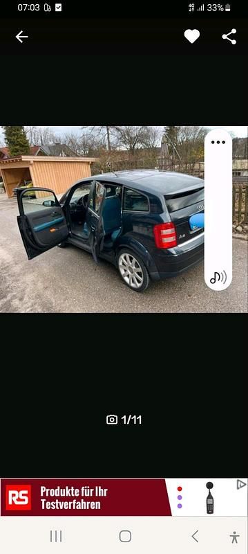 Gebraucht Audi A2 110 PS (80 kW) 2002 Blau Kleinwagen