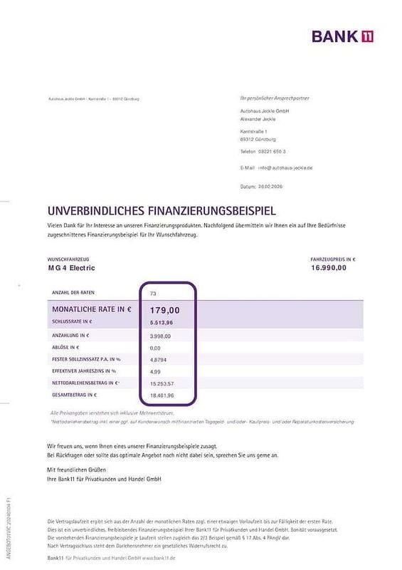 Gebraucht MG MG4 EV 125 kW (170 PS) 2023 Weiß Kleinwagen