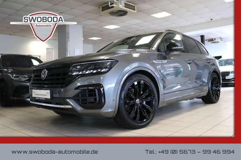 Siliziumgrau metallic Gebraucht 2021 VW Touareg R-line SUV | 50.950 € (Teuer) - Bild 1/2