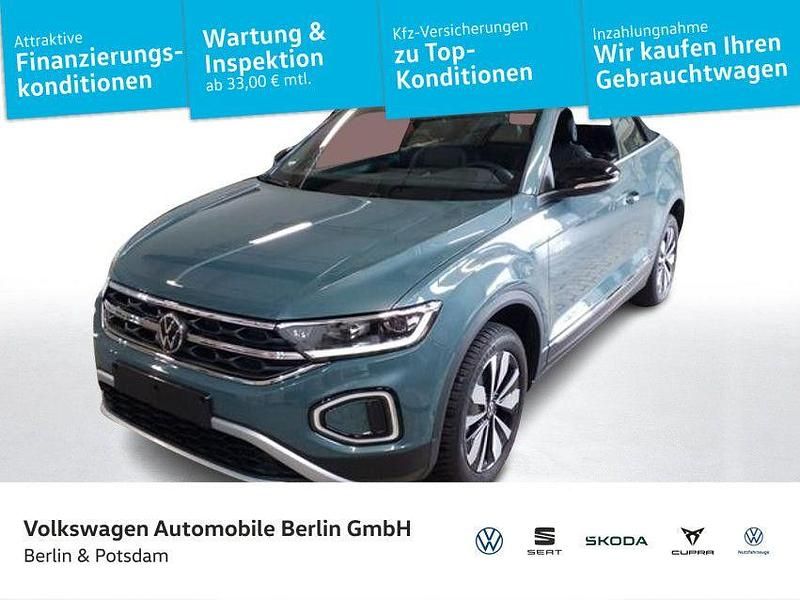 Petroleum blue metallic/schwar Gebraucht 2025 VW T-Roc Cabriolet Goal Cabrio | 33.990 € (Guter Preis) - Bild 1/4