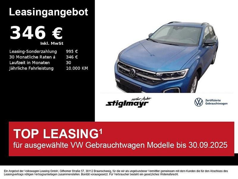 Blau Gebraucht 2024 VW T-Roc Style SUV | 36.940 € (Teuer) - Bild 1/4