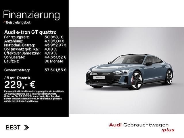 Kemoragrau metallic Gebraucht 2022 Audi e-tron GT quattro Sport Limousine | 50.888 € (Guter Preis) - Bild 1/3
