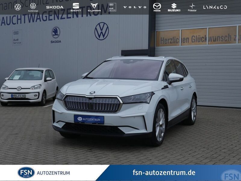 Moonweiss perleffekt Gebraucht 2021 Skoda Enyaq iV ecoSuite SUV | 39.980 € (Fairer Preis) - Bild 1/4