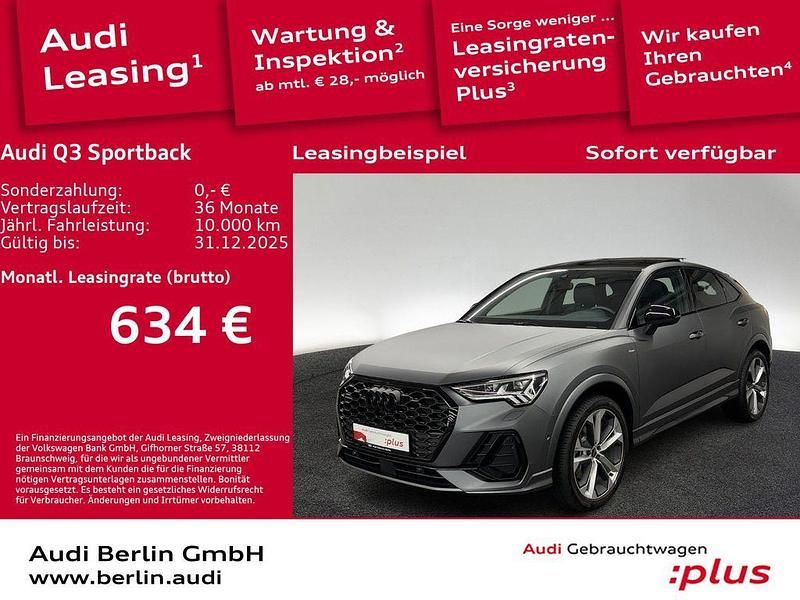 Grau Gebraucht 2025 Audi Q3 Sportback S-Line SUV | 53.500 € (Teuer) - Bild 1/3