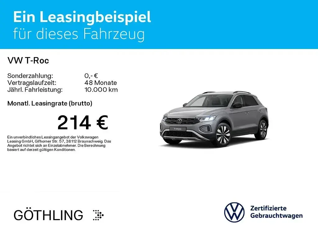 Gebraucht VW T-Roc Goal 116 PS (85 kW) 2025 Grau SUV