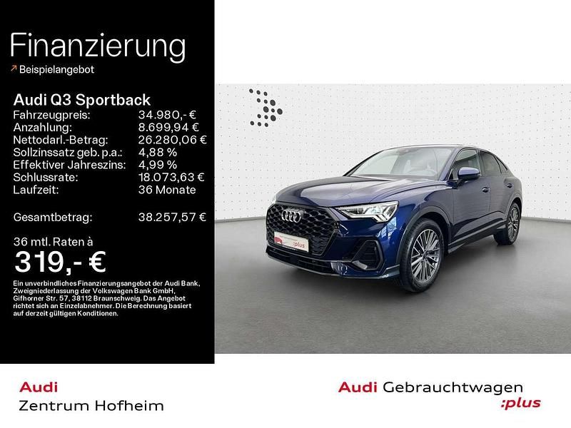 Navarrablau metallic Gebraucht 2022 Audi Q3 SUV | 34.980 € (Teuer) - Bild 1/4