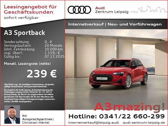 Rot Neu 2025 Audi A3 Sport Limousine | 32.590 € (Superpreis) - Bild 1/3
