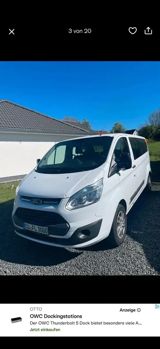 Gebraucht Ford Transit Custom 101 PS (74 kW) 2014 Weiß Van / Kleinbus