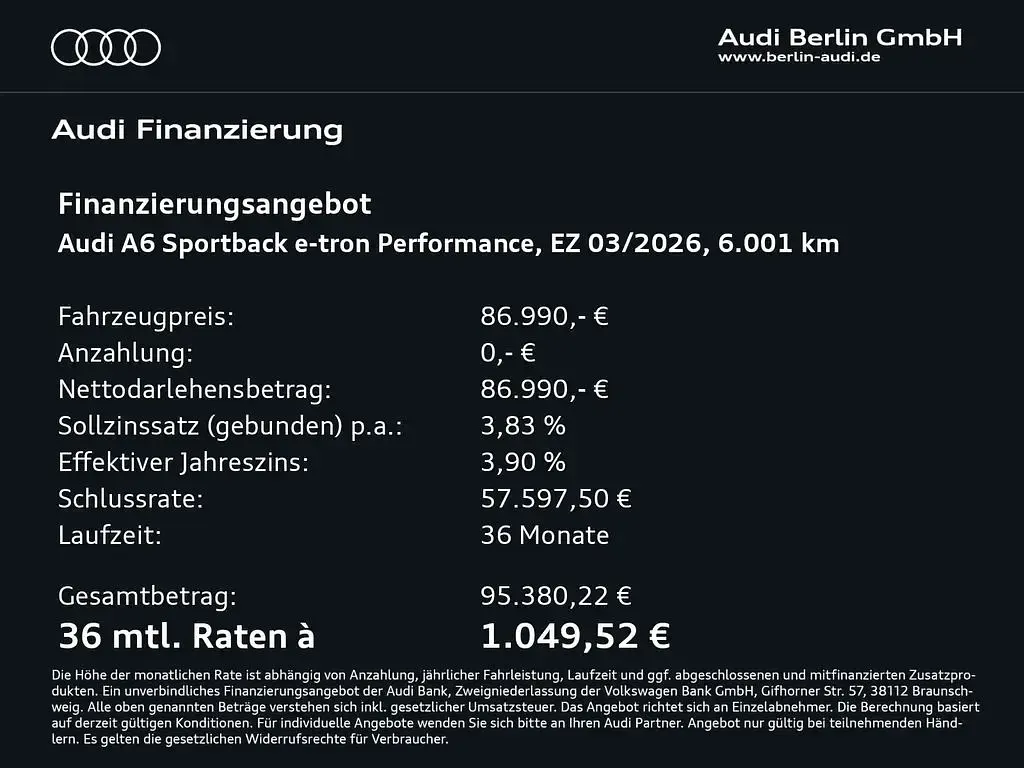 Gebraucht Audi e-tron Sportback Performance 269 kW (367 PS) 2026 Grau SUV