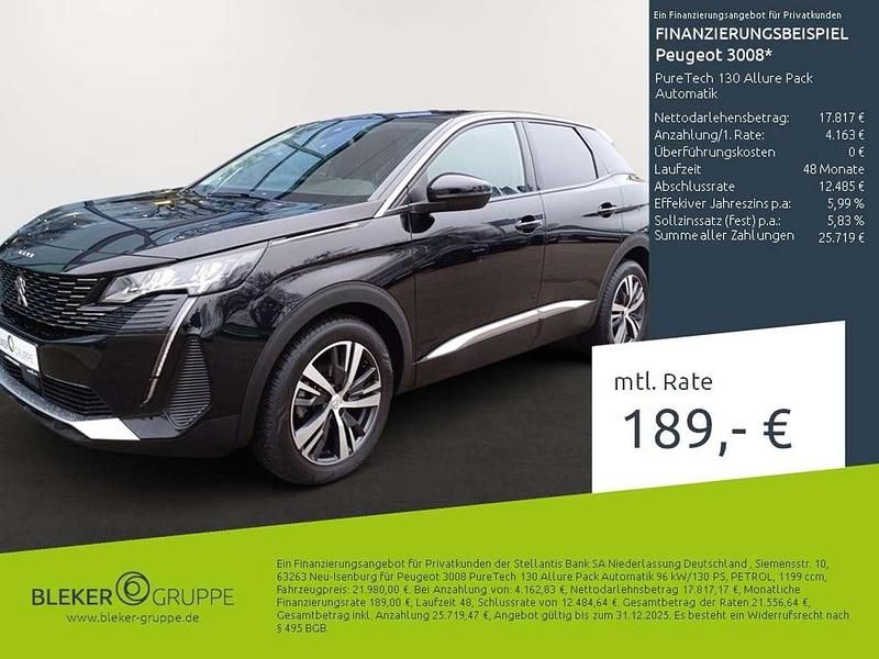 Gebraucht Peugeot 3008 Allure 131 PS (96 kW) 2023 Perlaneraschwarz SUV