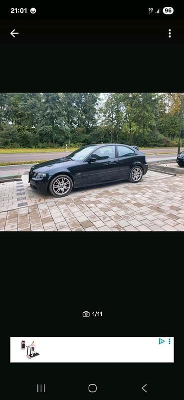 Schwarz Gebraucht 2003 BMW 318 Compact M Sport Kleinwagen | 3.999 € - Bild 1/4