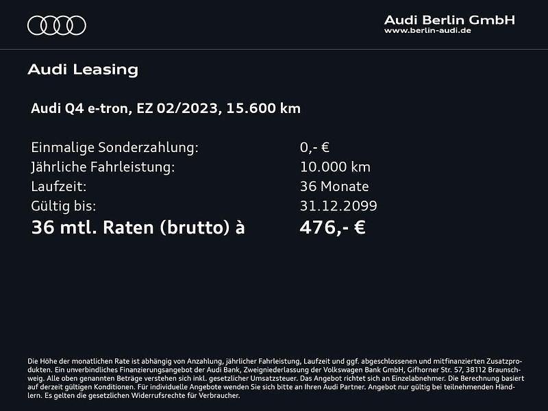 Gebraucht Audi Q4 e-tron Ambiente 150 kW (204 PS) 2023 Mythosschwarz metallic SUV