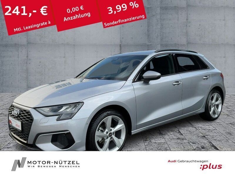 Silber Gebraucht 2024 Audi A3 Sportback Advanced Plus Kleinwagen | 33.770 € (Fairer Preis) - Bild 1/4