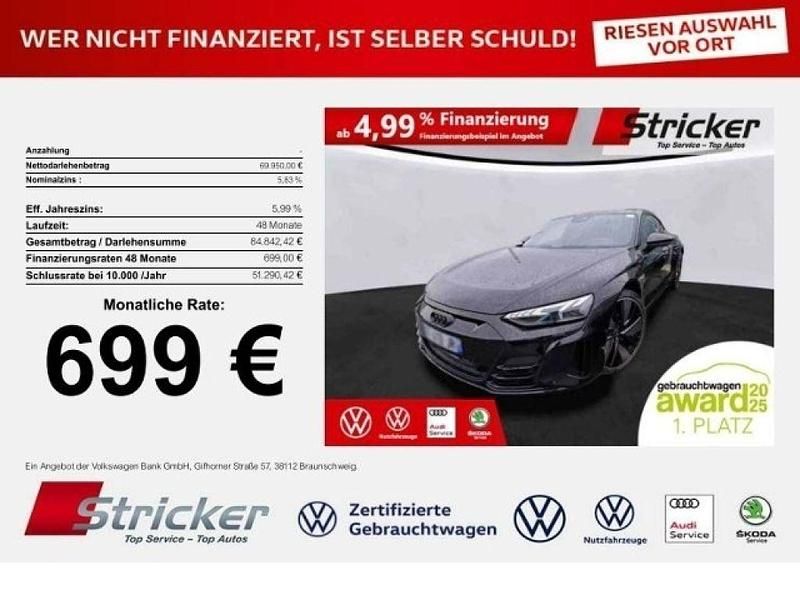 Mythosschwarz metallic (metallic) Gebraucht 2023 Audi RS e-tron GT Limousine | 68.947 € (Guter Preis) - Bild 1/3