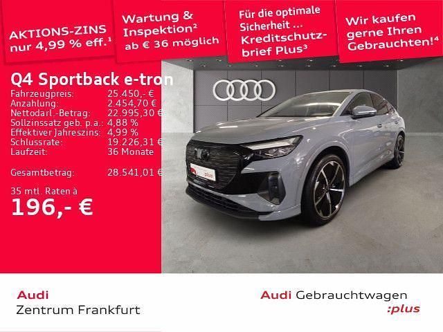 Grau Gebraucht 2022 Audi Q4 Sportback e-tron Sport SUV | 25.450 € (Fairer Preis) - Bild 1/3