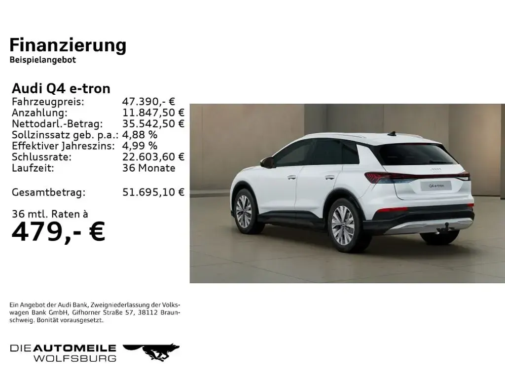 Gebraucht Audi e-tron Ambiente 210 kW (286 PS) 2025 Gletscherweiß metallic (metallic) SUV