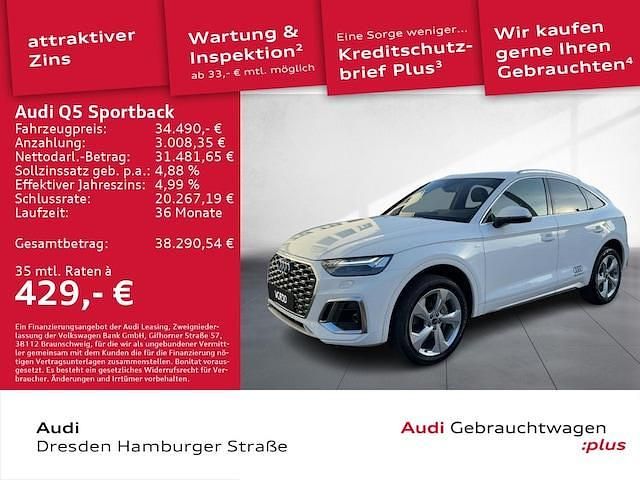 Ibisweiß Gebraucht 2022 Audi Q5 Sportback Ambiente SUV | 34.490 € (Fairer Preis) - Bild 1/3