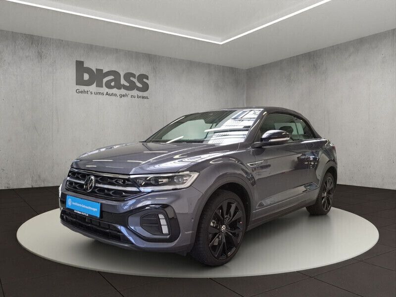 Rauchgrau metallic/schwarz Gebraucht 2022 VW T-Roc Cabriolet R-line Cabrio | 34.600 € (Teuer) - Bild 1/4