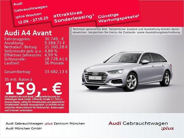 Florettsilber metallic Gebraucht 2023 Audi A4 Advanced Kombi | 30.749 € (Etwas zu teuer) - Bild 1/2