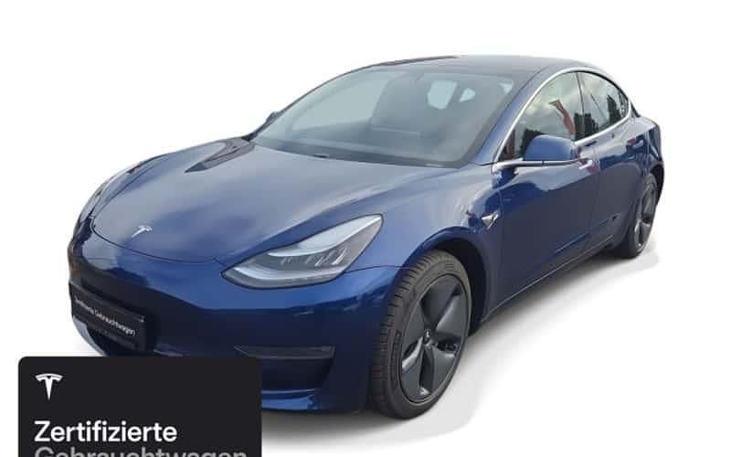 Blau Gebraucht 2020 Tesla Model 3 Long Range RWD Limousine | 24.200 € (Fairer Preis) - Bild 1/4