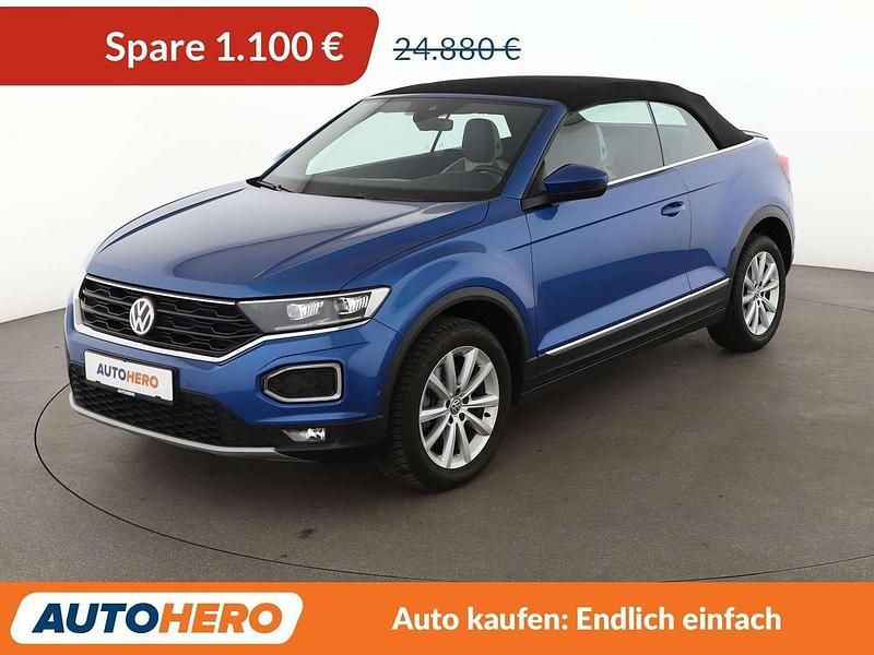 Ravennablau Gebraucht 2020 VW T-Roc Cabriolet Style Cabrio | 23.780 € (Fairer Preis) - Bild 1/3