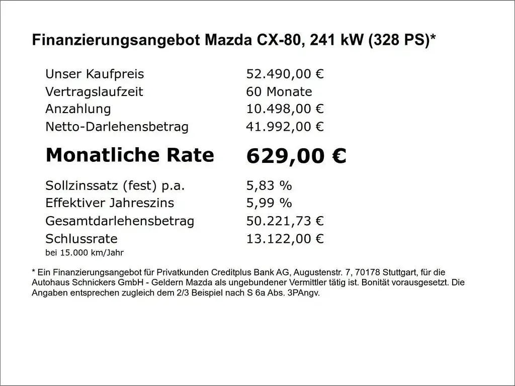 Neu Mazda CX-80 Homura-Line 328 PS (241 kW) 2025 Grau SUV