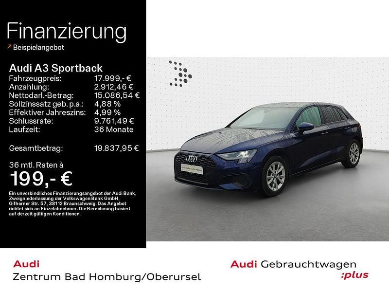 Blau Gebraucht 2022 Audi A3 Limousine | 17.999 € (Superpreis) - Bild 1/4