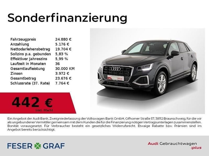 Grau Gebraucht 2023 Audi Q2 Sport SUV | 24.880 € (Guter Preis) - Bild 1/4